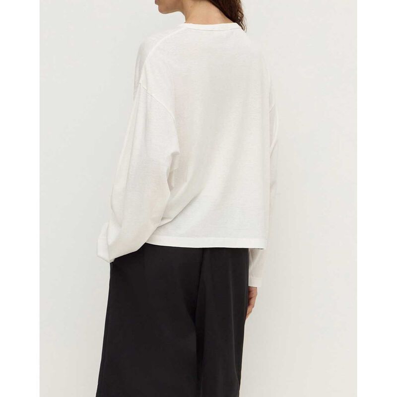 Assembly Label Womens Flora Wide Long Sleeve Tee Antique White image number 1